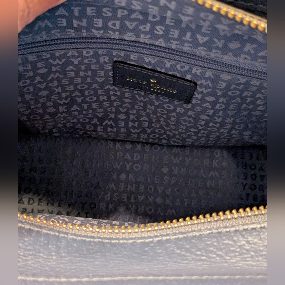 Kate Spade Navy Blue Leather Grove Street Caley Satchel & Matching Wallet - Picture 8 of 13